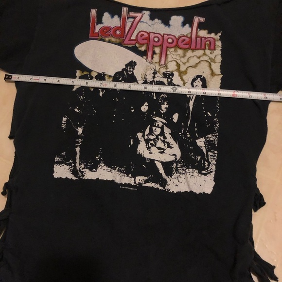 VINTAGE LED ZEPPELIN Altered Black Graphic Tee Top L XL Original Concert T Shirt - Picture 10 of 16